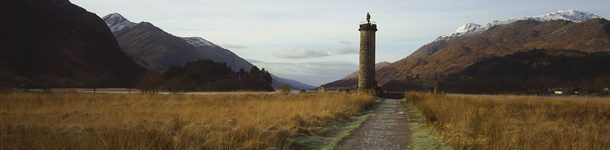 Glen Finnan monument, Loch Shiel, West coast of Scotland